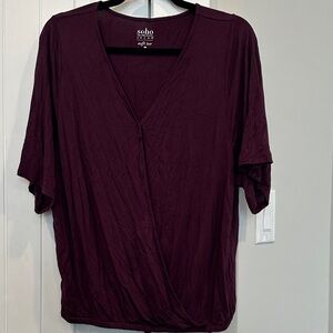 New York & Company Deep Purple Blouse